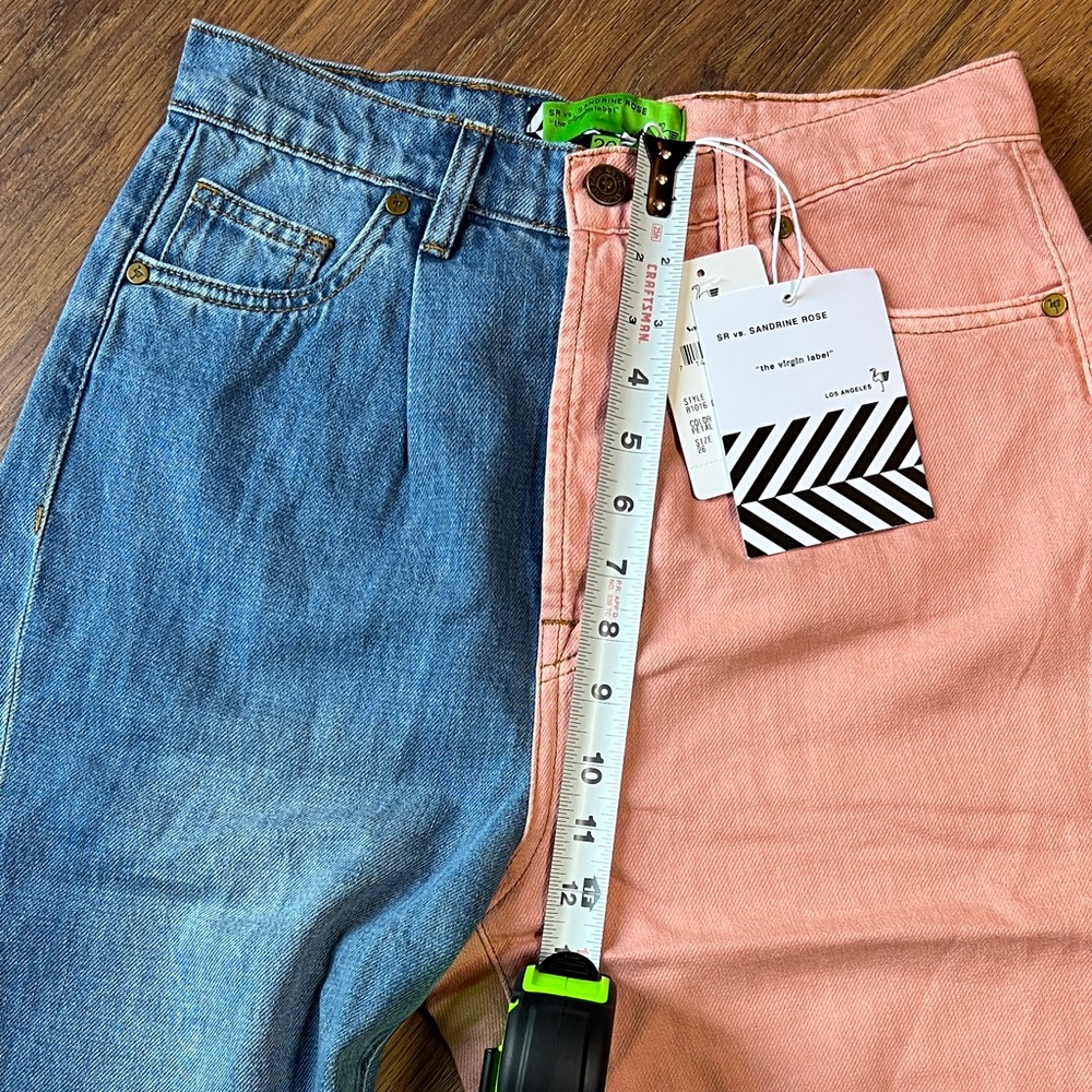 Chic free people x sandrine rose Colorblock Women Boyfriend Jeans - 26 in waist - Picture 10 of 13